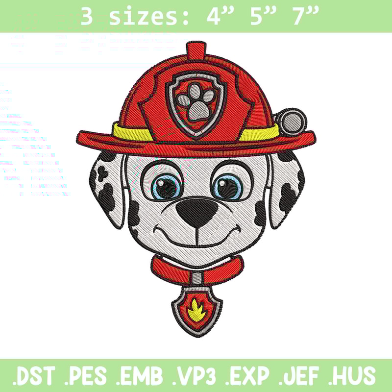 Marshall dog Embroidery Design, Paw patrol Embroidery, Embroidery File, Anime Embroidery, Anime shirt, Digital download.jpg