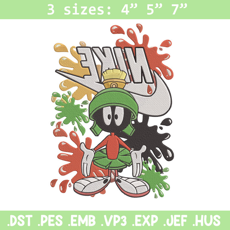 Marvin x nike Embroidery Design, Marvin Embroidery, Embroidery File, Anime Embroidery, Anime shirt, Digital download.jpg