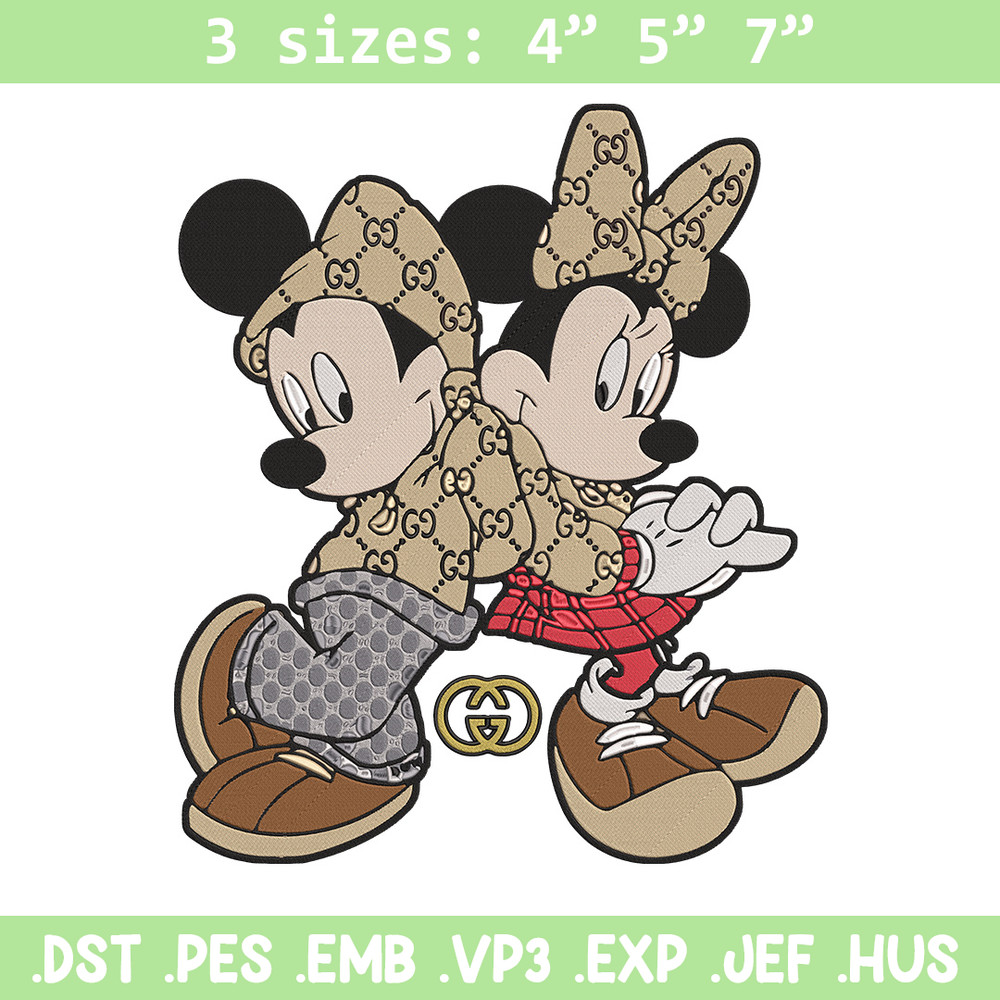 Mickey couple Embroidery Design, Mickey Embroidery, Embroidery File, Gucci Embroidery, Anime shirt, Digital download.jpg