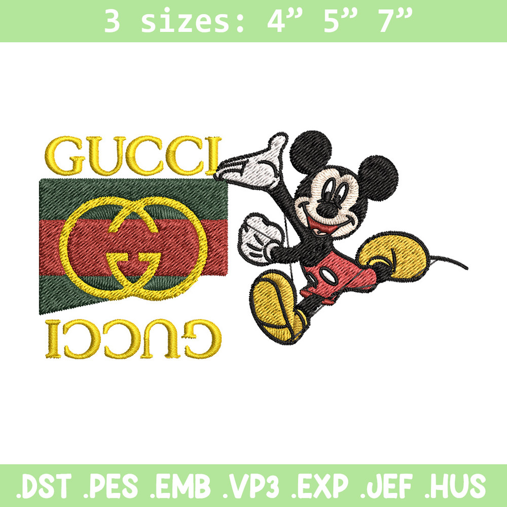 Mickey gucci Embroidery Design, Mickey Embroidery, Embroidery File, Logo shirt, Sport Embroidery, Digital download.jpg