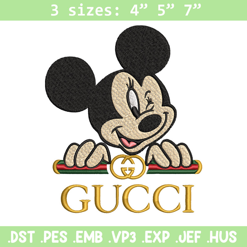 Mickey mouse Embroidery Design, Gucci Embroidery, Brand Embroidery, Embroidery File, Logo shirt, Digital download.jpg