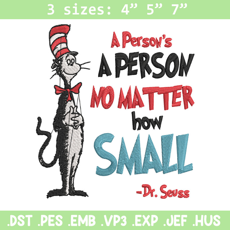 A person's no matter how small Dr Seuss Embroidery Design, Dr Seuss Embroidery, Embroidery File, Digital download..jpg
