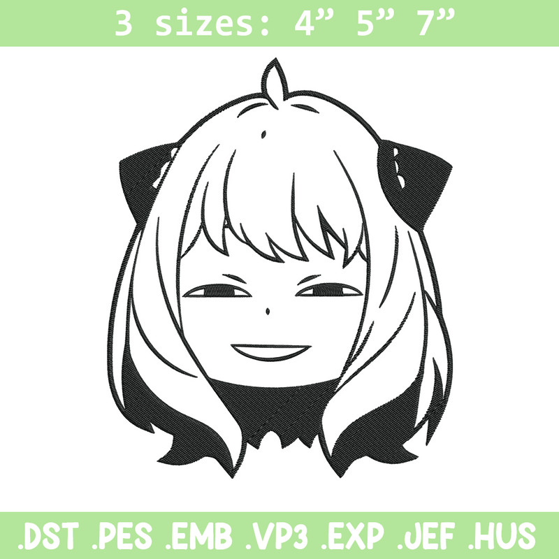 Anya meme Embroidery Design, Spy x family Embroidery, Embroidery File, Anime Embroidery, Anime shirt, Digital download.jpg