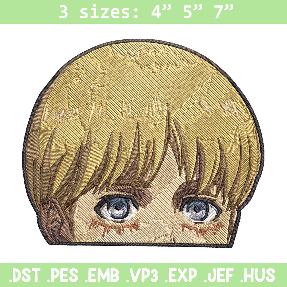 Armin Peeker Embroidery Design, Aot Embroidery, Embroidery File, Anime Embroidery, Anime shirt, Digital download..jpg