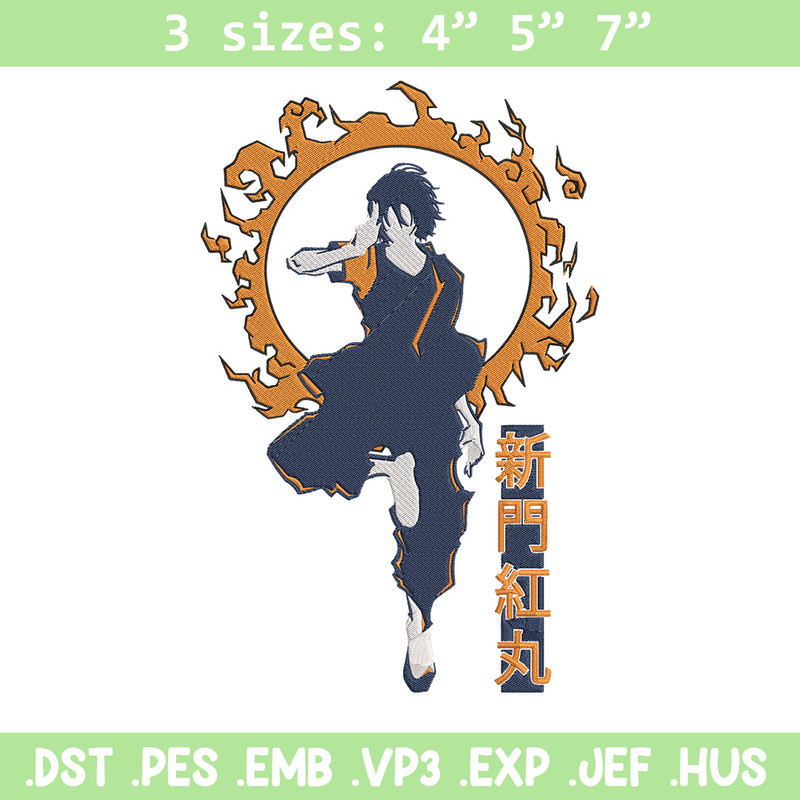 Benimaru Embroidery Design, Enen no Shouboutai Embroidery,Embroidery File,Anime Embroidery,Anime shirt,Digital download.jpg