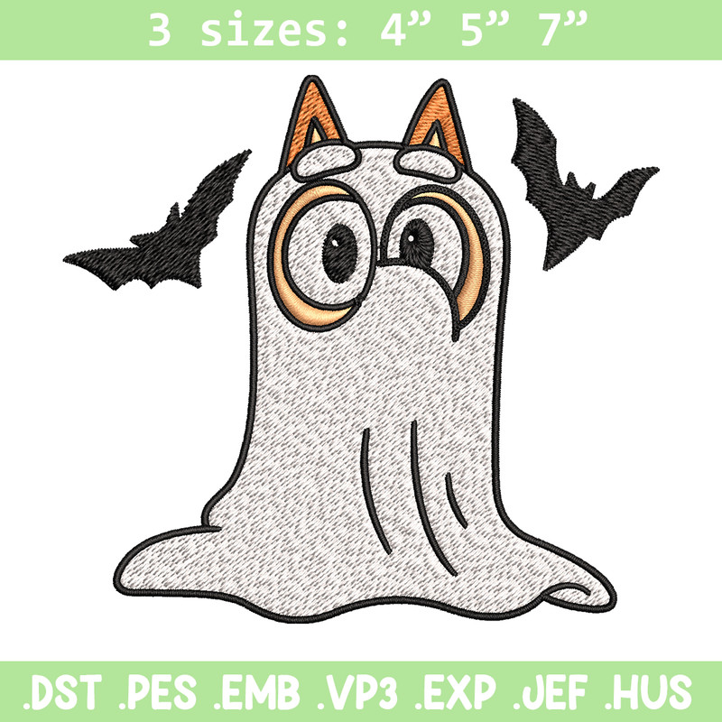 Bingo Ghost Halloween Embroidery design, Halloween Embroidery, cartoon design, Embroidery File, Digital download..jpg