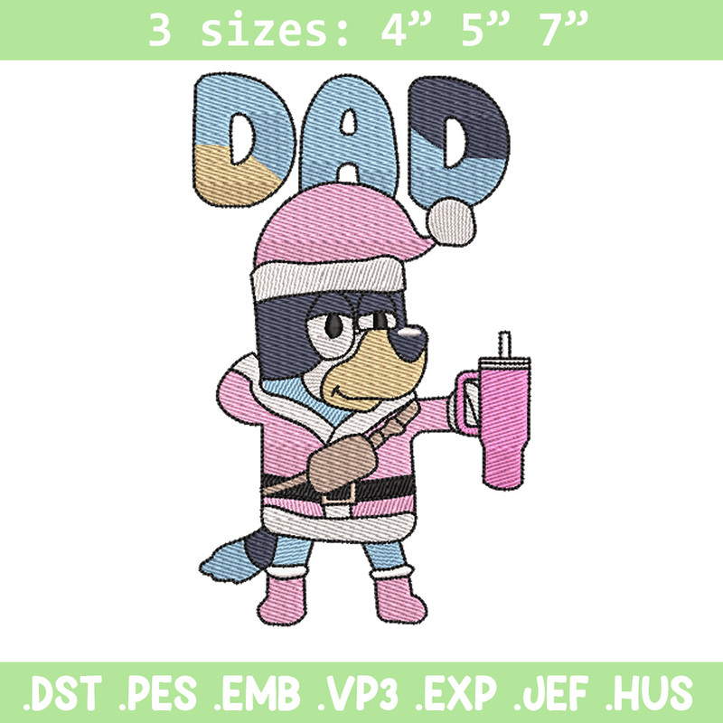 Bluey dad embroidery design, Bluey embroidery, Chrismas design, Embroidery file, Embroidery shirt,Digital download.jpg