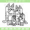Bluey family Coloring Pages Embroidery, Bluey cartoon Embroidery, Embroidery File, cartoon design, Digital download..jpg