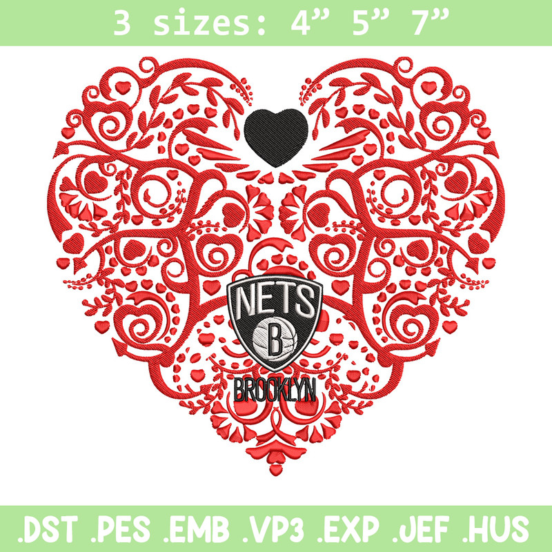 Brooklyn Nets heart embroidery design, NBA embroidery,Sport embroidery, Logo sport embroidery, Embroidery design.jpg