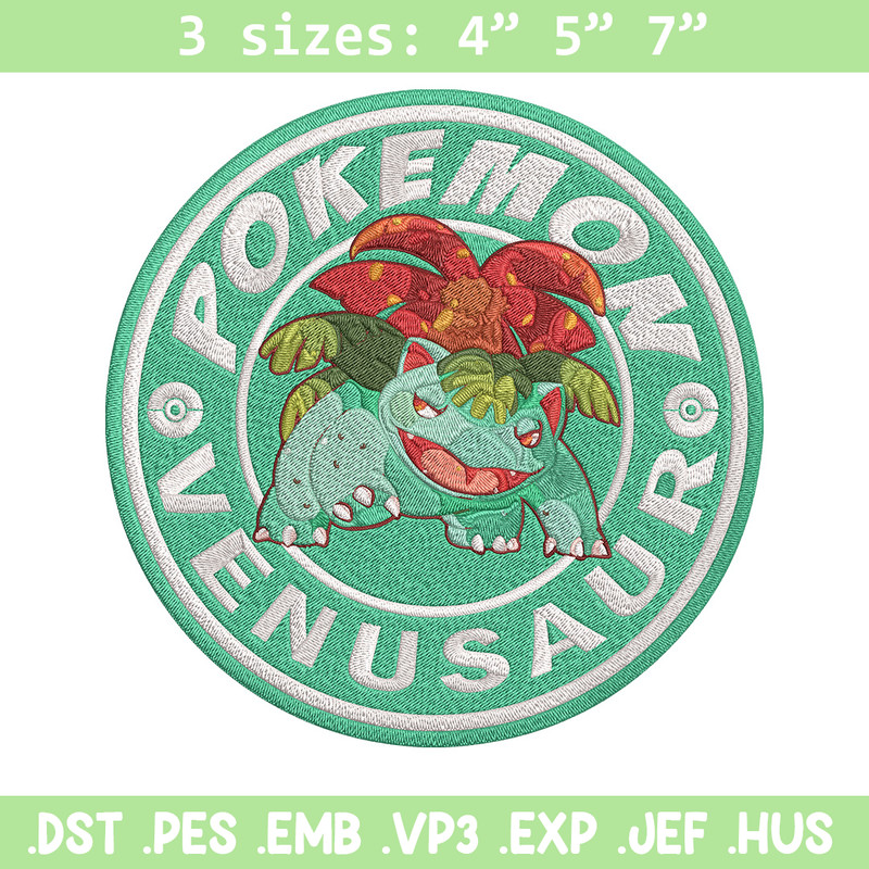 Bulbasaur poster Embroidery Design, Pokemon Embroidery, Embroidery File, Anime Embroidery, Anime shirt, Digital download.jpg
