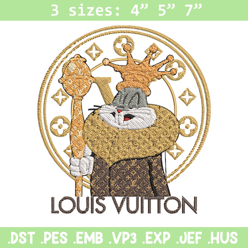 Bunny cartoon lv Embroidery Design, Lv Embroidery, Embroidery File, Brand Embroidery, Logo shirt, Digital download.jpg