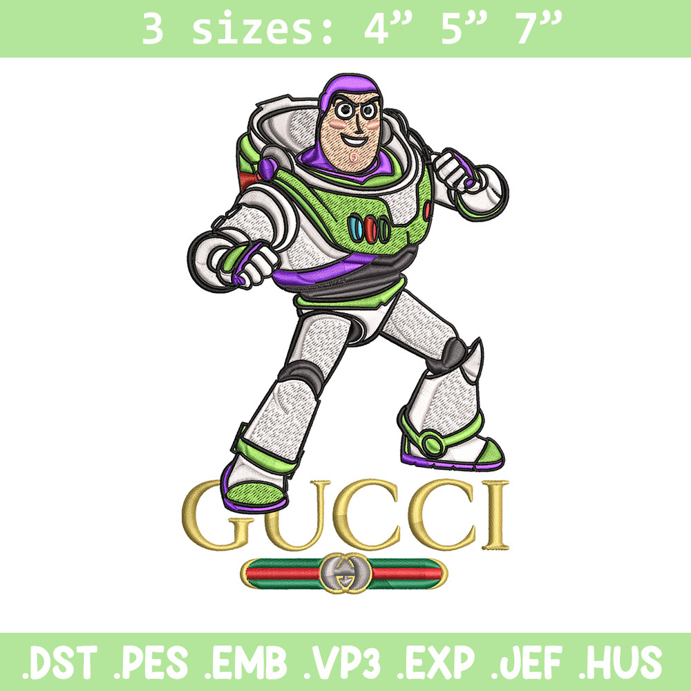 Buzz lightyear Gucci Embroidery design, Buzz lightyear Embroidery, cartoon design, Embroidery File, Instant download..jpg