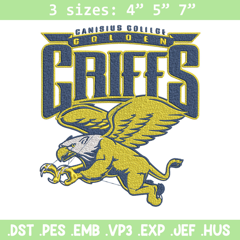 Canisius College logo embroidery design, Hockey embroidery, Sport embroidery, logo sport embroidery, Embroidery design.jpg