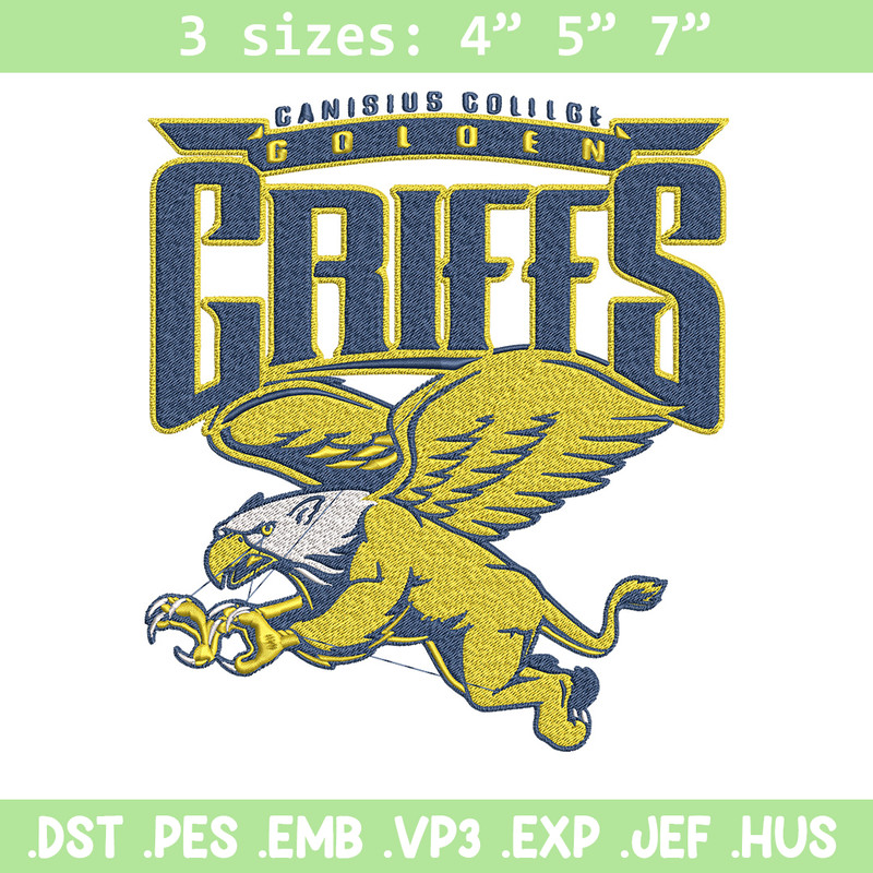 Canisius College logo embroidery design, Hockey embroidery, Sport embroidery, logo sport embroidery, Embroidery design.jpg