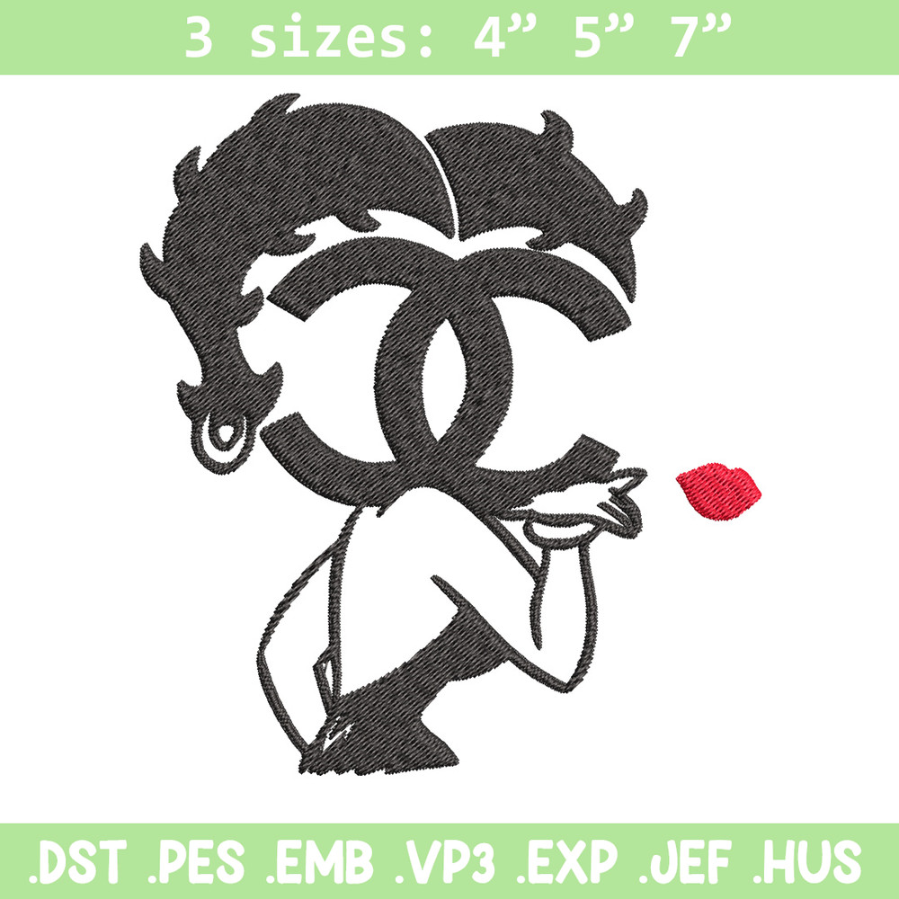 Cartoon girl gucci Embroidery Design, Gucci Embroidery, Brand Embroidery, Embroidery File, Logo shirt, Digital download.jpg
