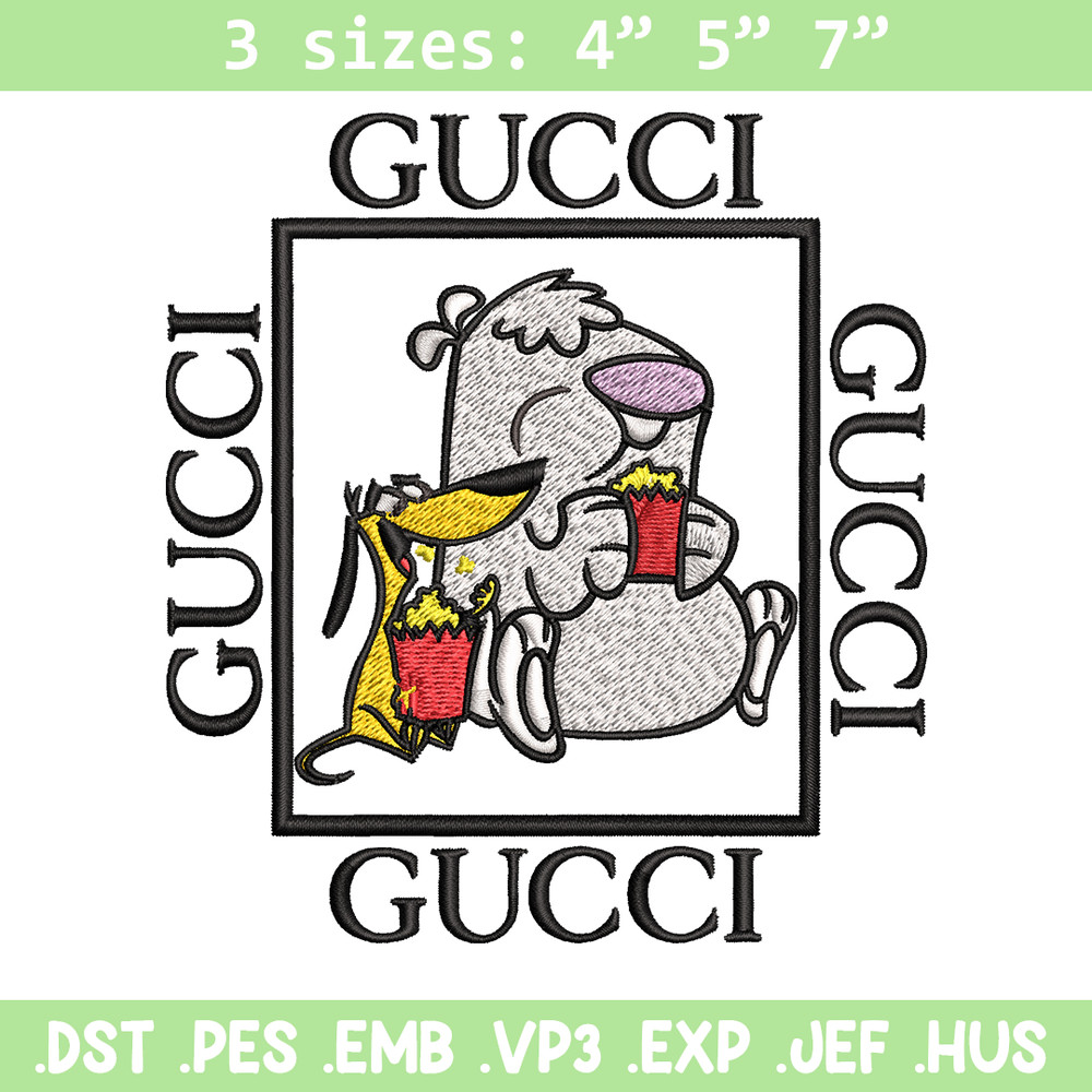 Cartoon Gucci Embroidery design, Cartoon Gucci Embroidery, cartoon design, Embroidery File, Gucci logo, Instant download.jpg