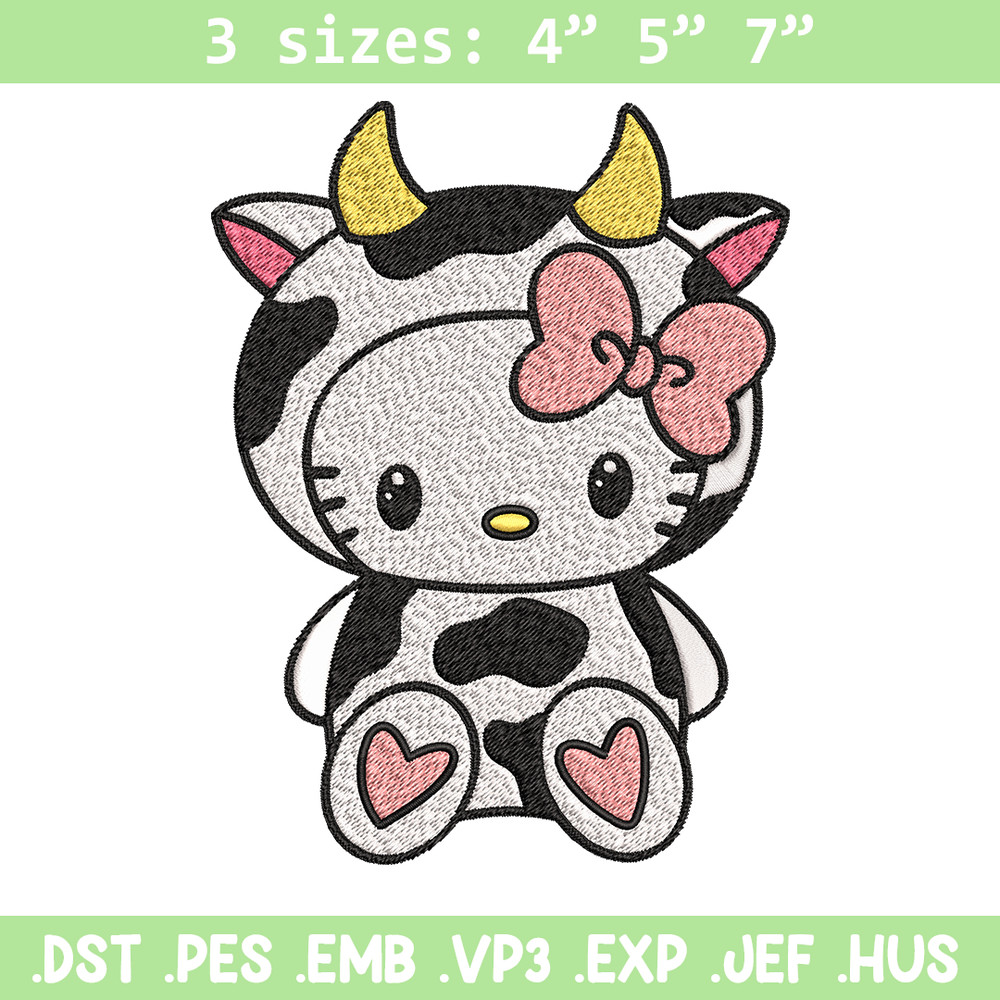 Cow Hello Kitty Embroidery design, Cow Hello Kitty Embroidery, cartoon design, Embroidery File, Digital download..jpg