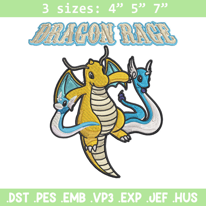 Dragonite Embroidery Design, Pokemon Embroidery, Embroidery File, Anime Embroidery,Anime shirt, Digital download.jpg