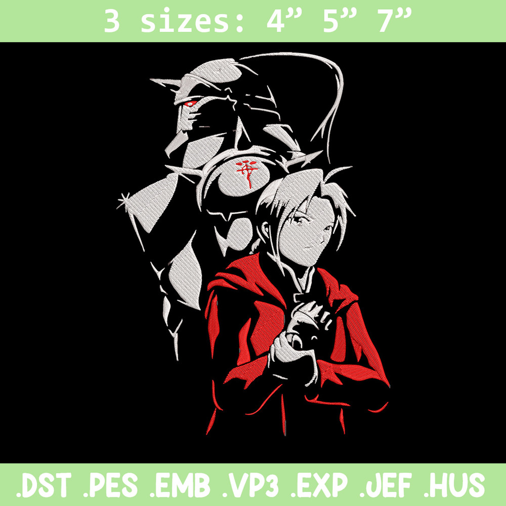 Edward Elric Embroidery Design, Fullmetal Embroidery,Embroidery File,Anime Embroidery, Anime shirt, Digital download..jpg