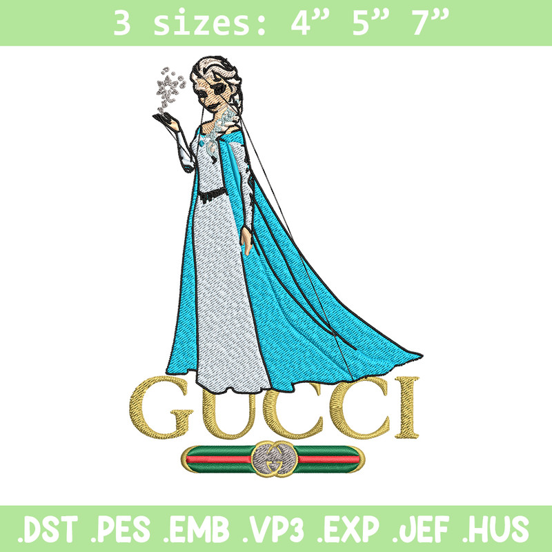 Elsa Gucci logo Embroidery design, Elsa Gucci logo Embroidery, cartoon design, Embroidery File, Digital download..jpg
