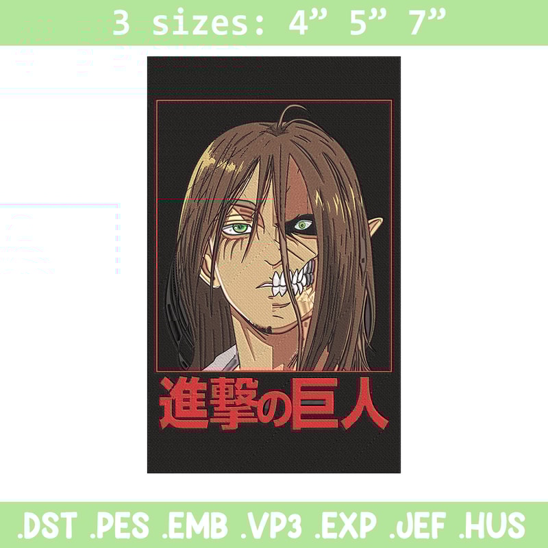 Eren form Embroidery Design, Aot Embroidery,Embroidery File, Anime Embroidery,Anime shirt,Digital download.jpg