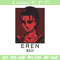 Eren poster Embroidery Design, Aot Embroidery,Embroidery File, Anime Embroidery, Anime shirt, Digital download..jpg