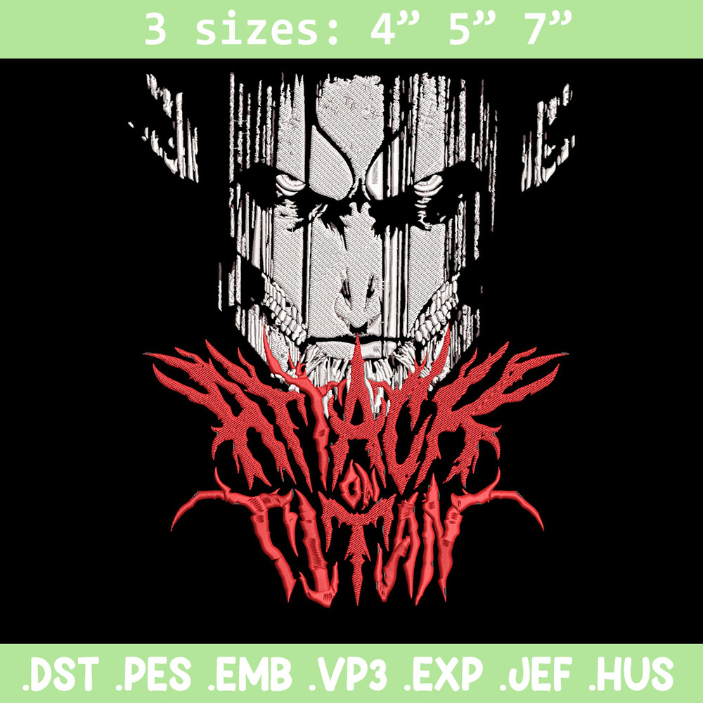 Eren poster Embroidery Design, Aot Embroidery,Embroidery File, Anime Embroidery, Anime shirt,Digital download..jpg