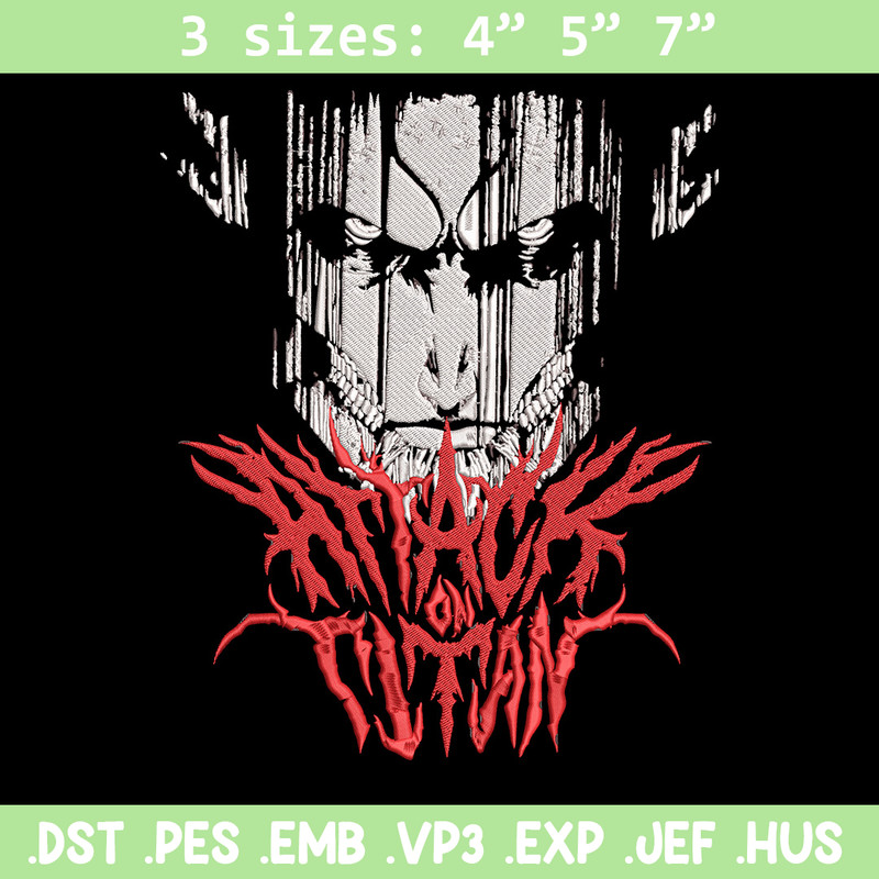 Eren poster Embroidery Design, Aot Embroidery,Embroidery File, Anime Embroidery, Anime shirt,Digital download..jpg