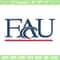 Florida Atlantic logo embroidery design, NCAA embroidery, Sport embroidery, logo sport embroidery, Embroidery design..jpg