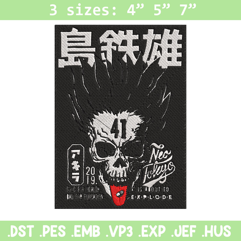 Akira 41 Poster Embroidery Design, Akira Embroidery, Embroidery File,Anime Embroidery, Anime shirt, Digital download..jpg