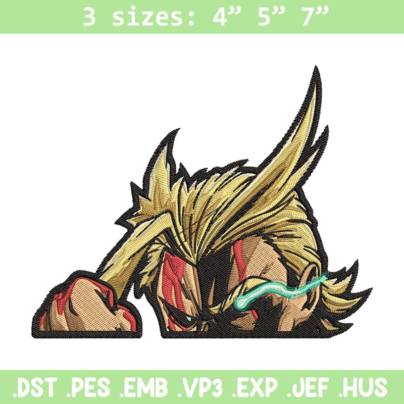 All Might Embroidery Design, Mha Embroidery, Embroidery File, Anime Embroidery, Anime shirt, Digital download.jpg