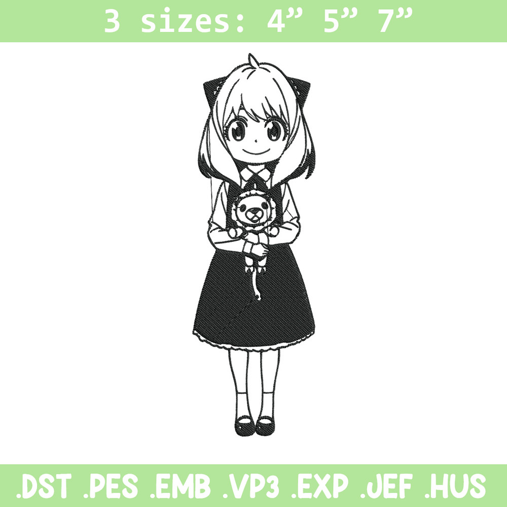 Anya Forger Embroidery Design, Spy x family Embroidery, Embroidery File, Anime Embroidery, Anime shirt,Digital download.jpg