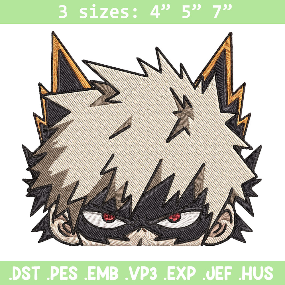 Bakugo Peeker Embroidery Design, Mha Embroidery, Embroidery File, Anime Embroidery, Anime shirt, Digital download.jpg