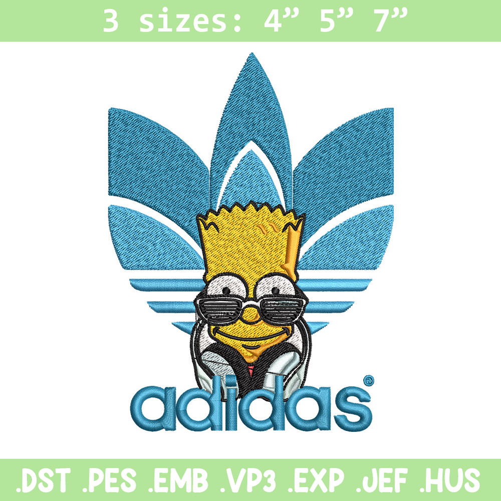 Bart simpson adidas Embroidery Design,Adidas Embroidery, Brand Embroidery, Embroidery File, Logo shirt, Digital download.jpg