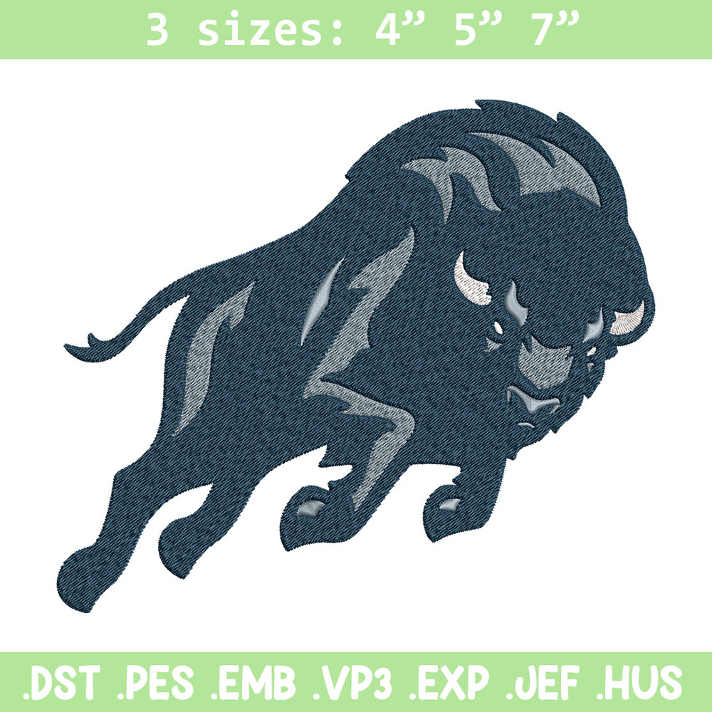 Bison Mascot embroidery design, College embroidery, Sport embroidery, logo sport embroidery, Embroidery design.jpg