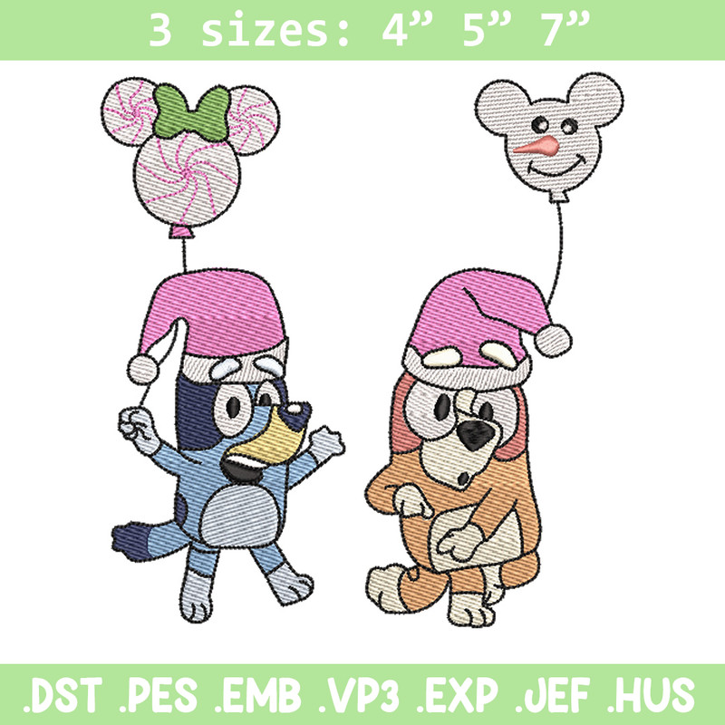 Bluey chrismas embroidery design, Bluey embroidery, Chrismas design, Embroidery file, Embroidery shirt, Digital download.jpg