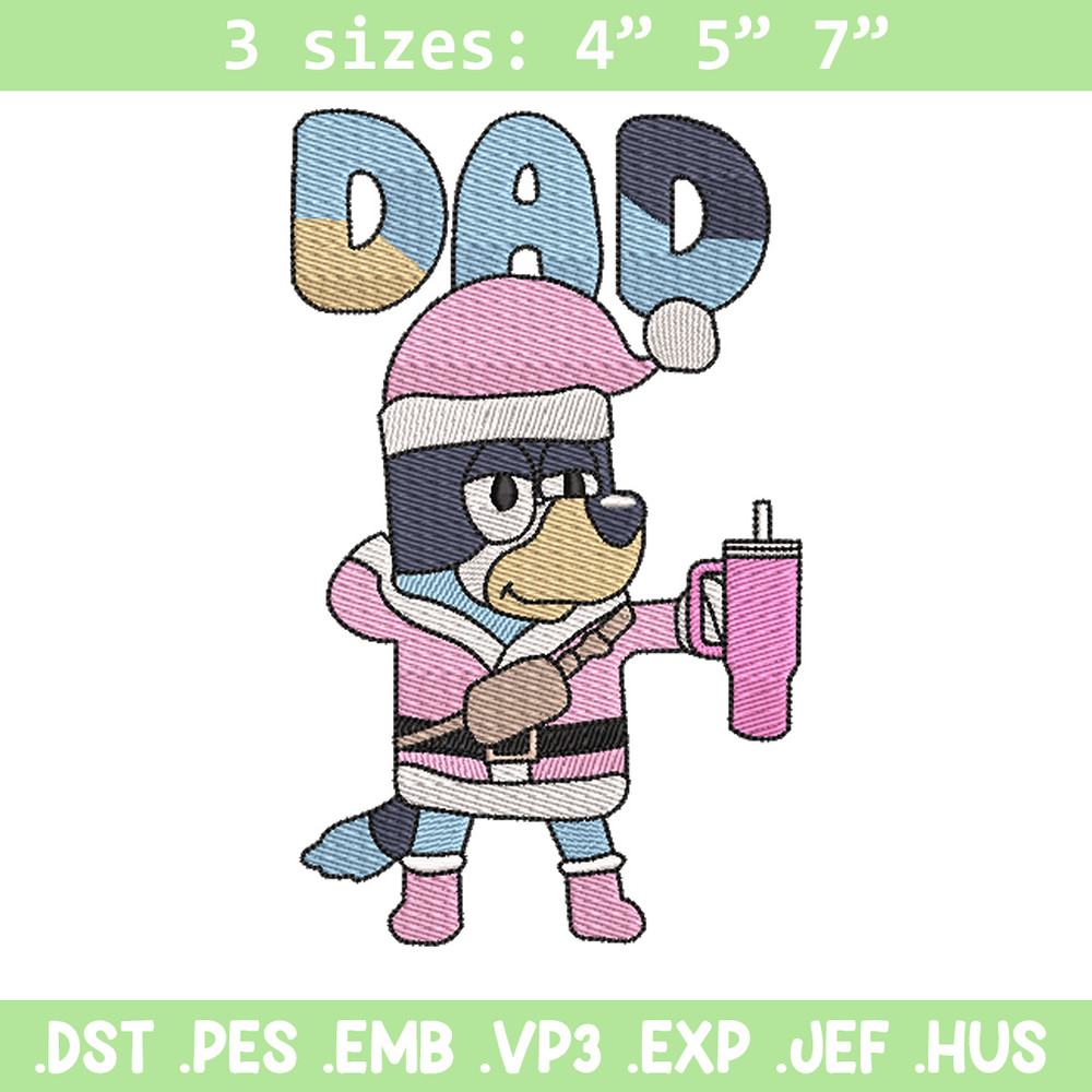 Bluey dad embroidery design, Bluey embroidery, Chrismas design, Embroidery file, Embroidery shirt,Digital download.jpg