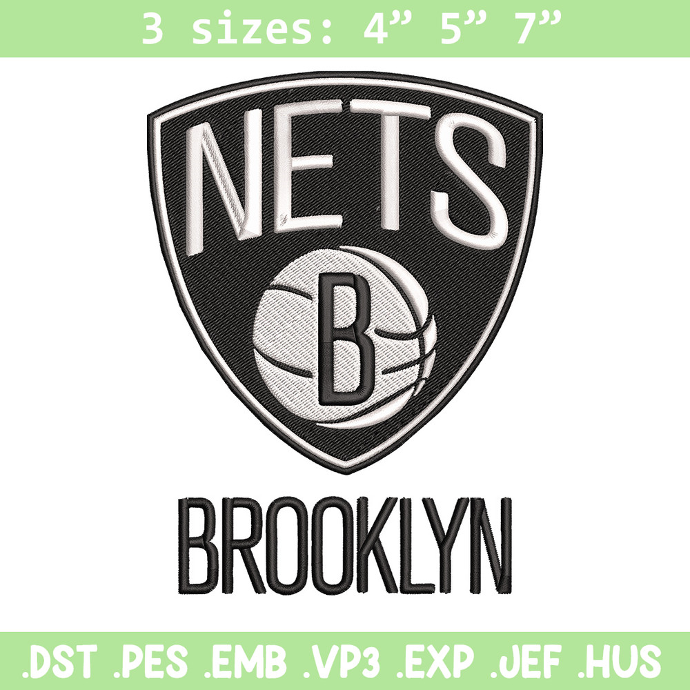 Brooklyn Nets logo embroidery design,NBA embroidery,Sport embroidery, Logo sport embroidery, Embroidery design..jpg