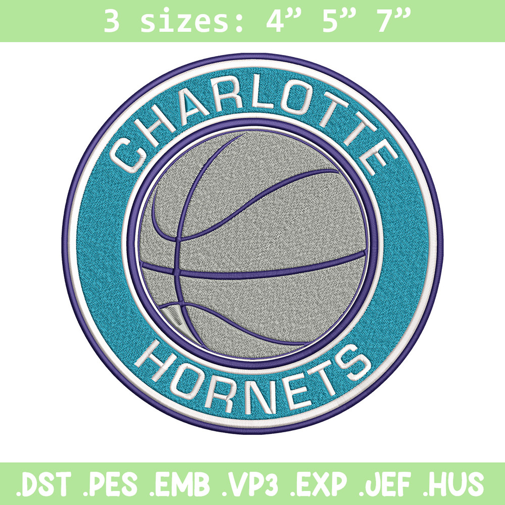 Charlotte Hornets Logo embroidery design, NBA embroidery, Sport embroidery, Embroidery design, Logo sport embroidery..jpg