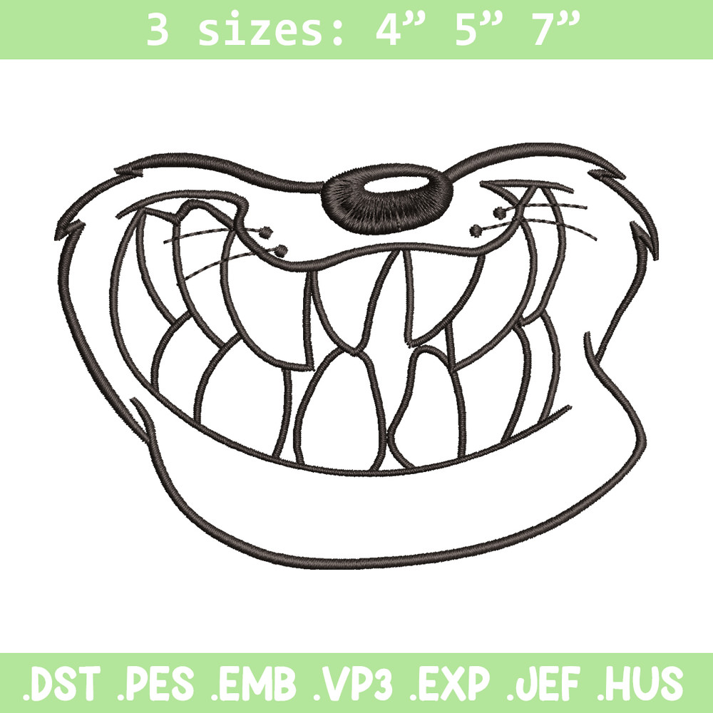 Dog black white embroidery design, cartoon embroidery, cartoon design, Embroidery file, cartoon shirt, Instant download.jpg