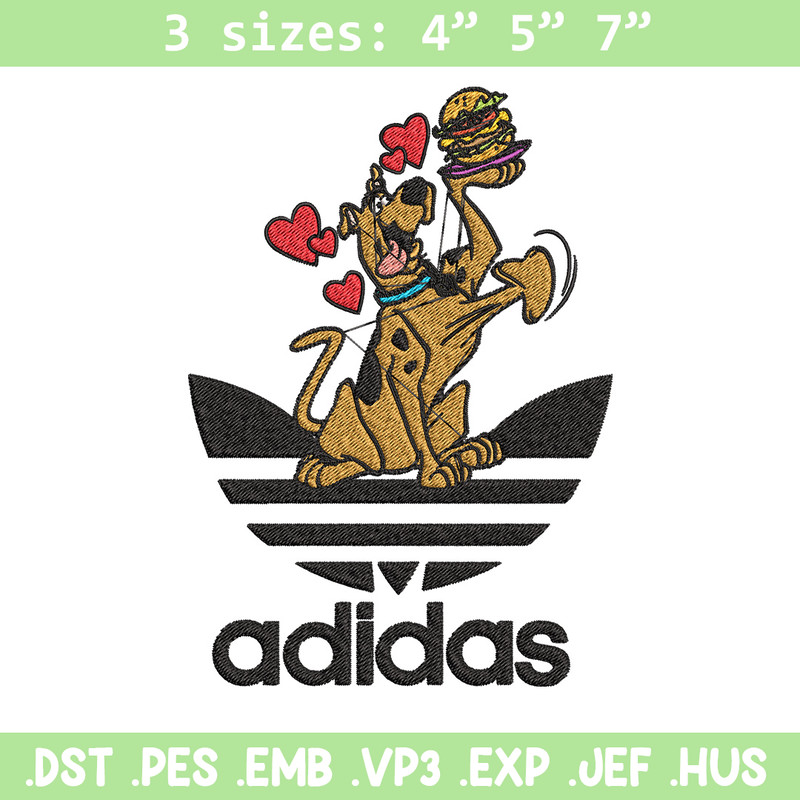 Dog love adidas Embroidery Design, Adidas Embroidery, Embroidery File, Brand Embroidery, Logo shirt, Digital download.jpg