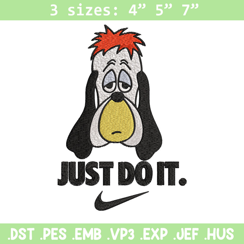 Droopy Just Rick It Embroidery design, Cartoon funny Embroidery, Logo Nike design, Embroidery file, Instant download..jpg