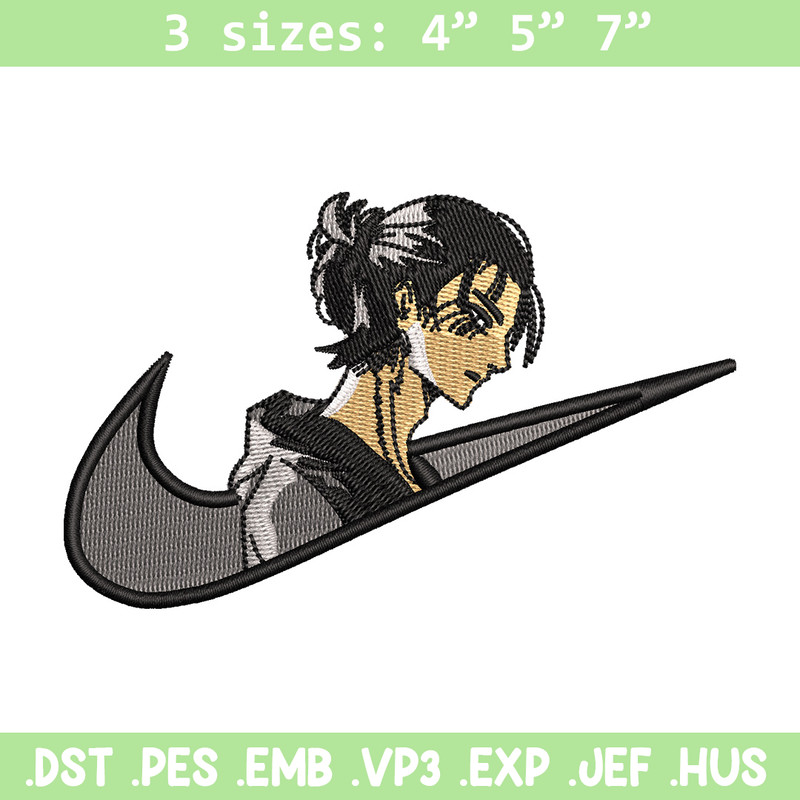 Eren x nike embroidery design, Aot embroidery, Embroidery file, Embroidery shirt, Nike design, Digital download.jpg