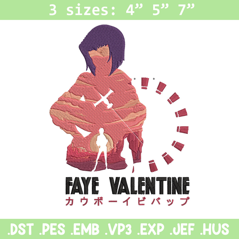 Faye Valentine Embroidery Design, Cowboy bebop Embroidery, Embroidery File,Anime Embroidery,Anime shirt,Digital download.jpg