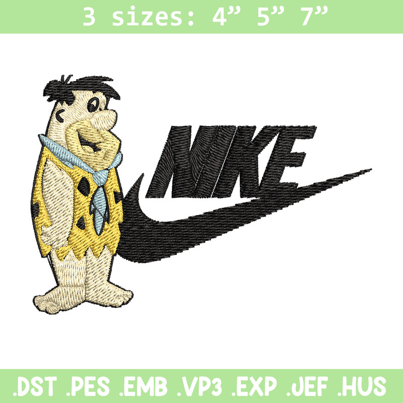 Fred Flintstone Nike Embroidery design, Fred Flintstone Embroidery, Nike design, Embroidery file, Instant download..jpg