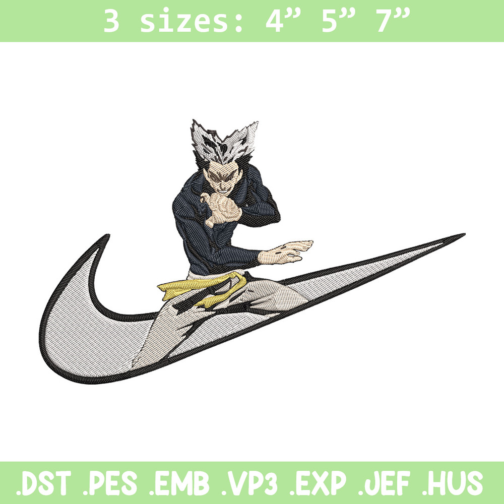 Garou x nike Embroidery Design, One punch man Embroidery, Embroidery File, Nike Embroidery, Anime shirt,Digital download.jpg
