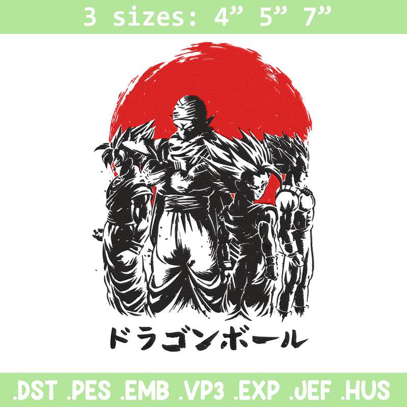 Goku friends Embroidery Design, Dragonball Embroidery, Embroidery File, Anime Embroidery, Anime shirt, Digital download.jpg