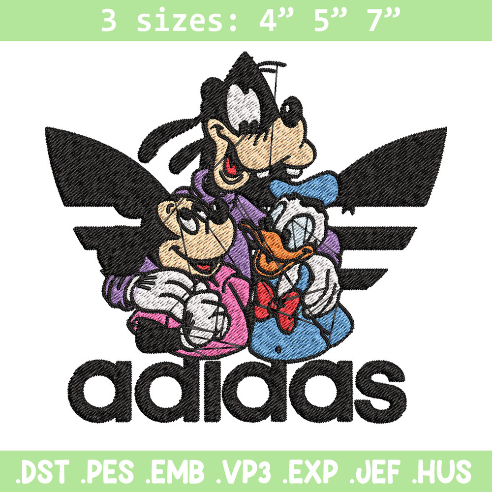 Goofy friends Embroidery Design, Adidas Embroidery, Brand Embroidery, Embroidery File,Logo shirt,Digital download.jpg