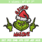 Grinch Middle Finger Embroidery design, Grinch christmas Embroidery, Embroidery File, Grinch design, Instant download..jpg
