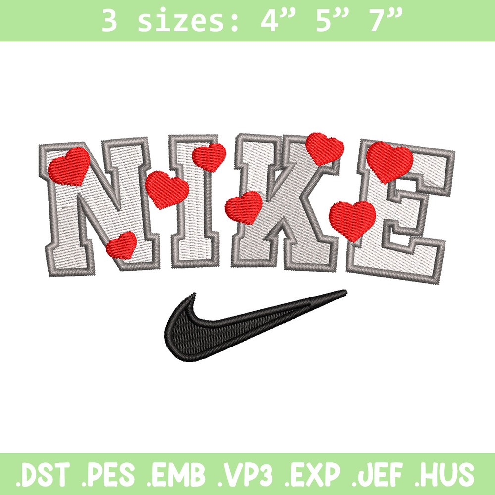 Heart nike embroidery design, Heart embroidery, Nike design, Embroidery shirt, Embroidery file,Digital download.jpg